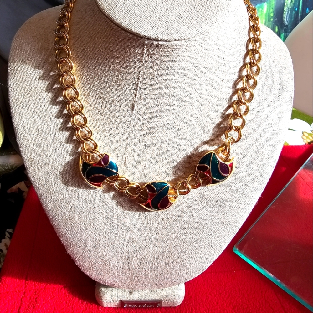 Vintage Enamel Necklace